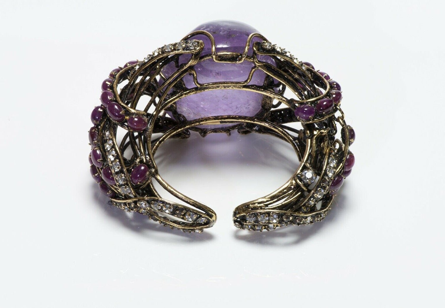 Iradj Moini Purple Amethyst Cabochon Cuff Bracelet