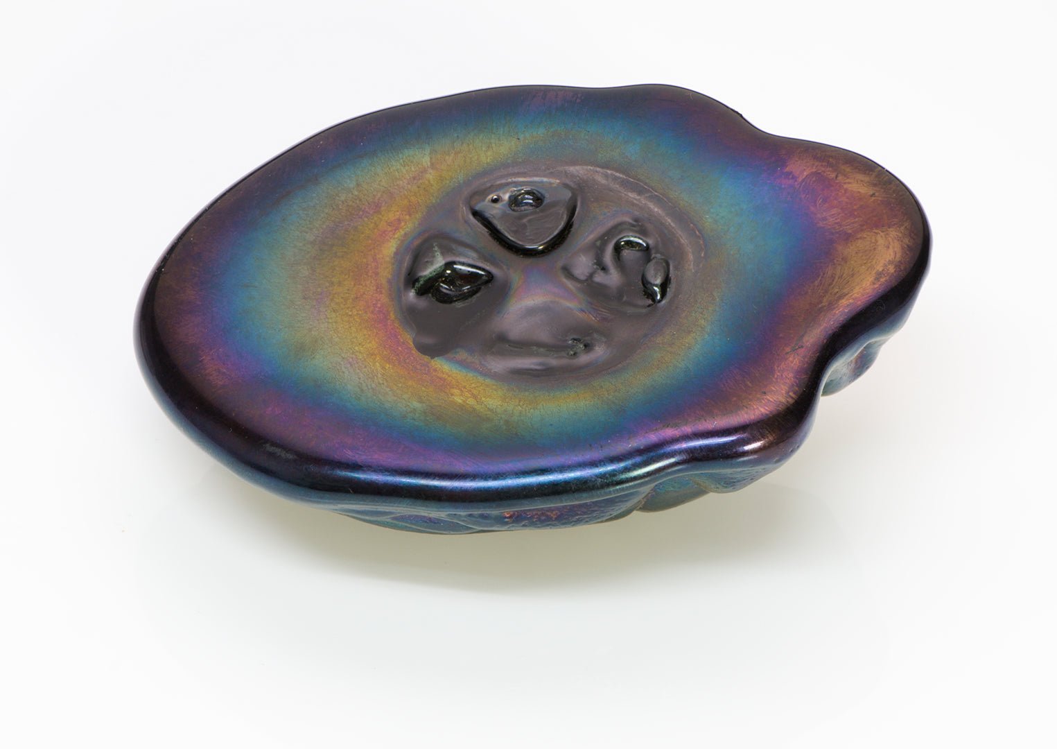 Iridescent Favrile Art Glass Scarab Paperweight