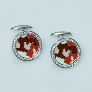 Jacob & Co Diamond Enamel Cufflinks