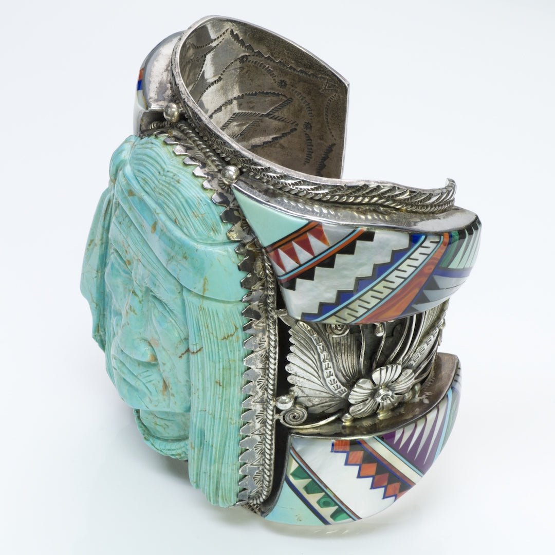 James Mason American Indian Turquoise Silver Cuff