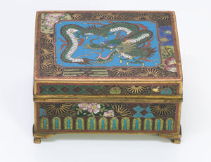 Japanese Cloisonne Dragon Box