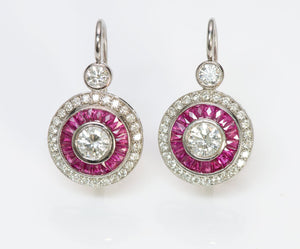 JCB Diamond Ruby White Gold Earrings