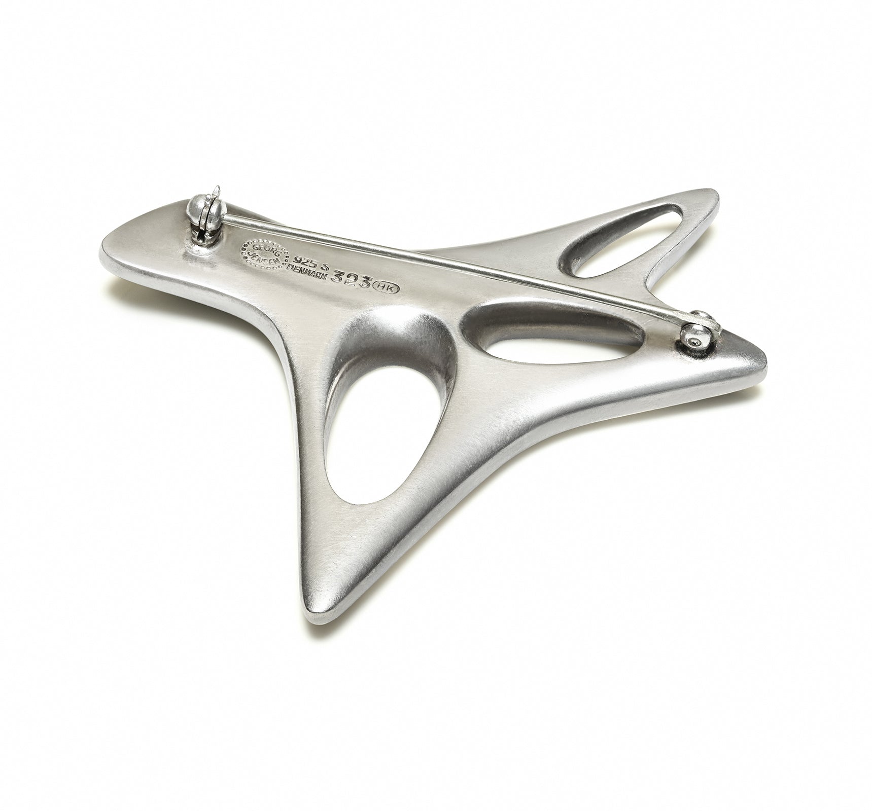 Henning Koppel for Georg Jensen Sterling Silver Enamel Modernist Brooch