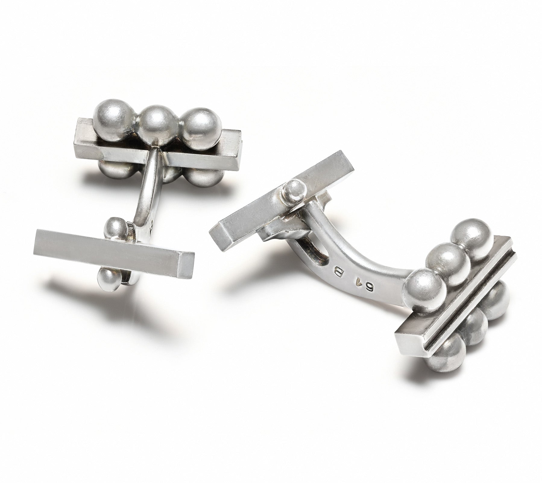 Georg Jensen Sterling Silver Cufflinks No. 61B By Harald Nielsen