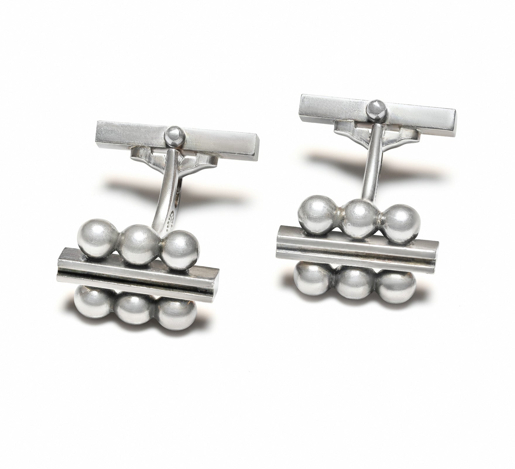 Georg Jensen Silver Cufflinks No. 61B By Harald Nielsen