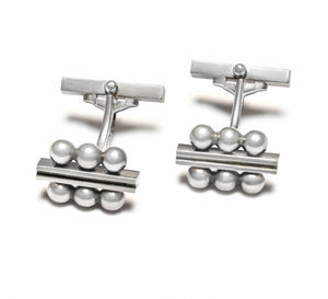 Georg Jensen Sterling Silver Cufflinks No. 61B By Harald Nielsen