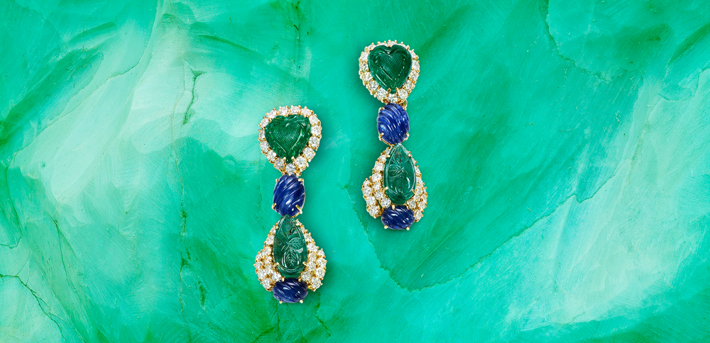 Earrings Emerald Sapphire Diamond Earrings, Brooch Vintage Antique Pearls, Pearl Natural pearls Diamond art deco estate jewelry art nouveau Edwardian emerald necklace 