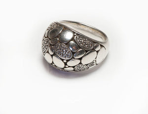 John Hardy Sterling Silver 18K Gold Kali Pebble Ring