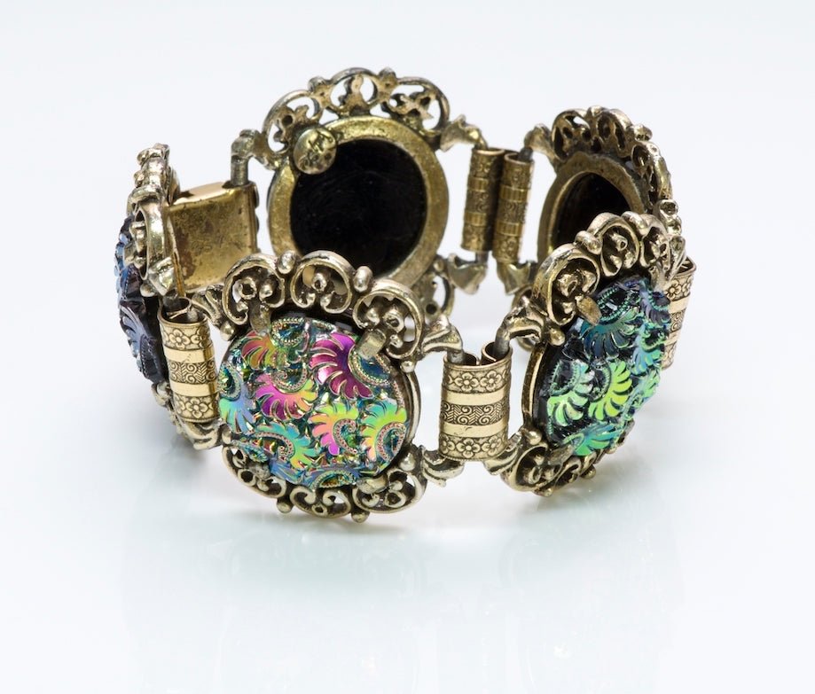 Judy Lee Carved Iridescent Bracelet