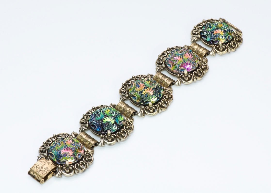 Judy Lee Carved Iridescent Bracelet