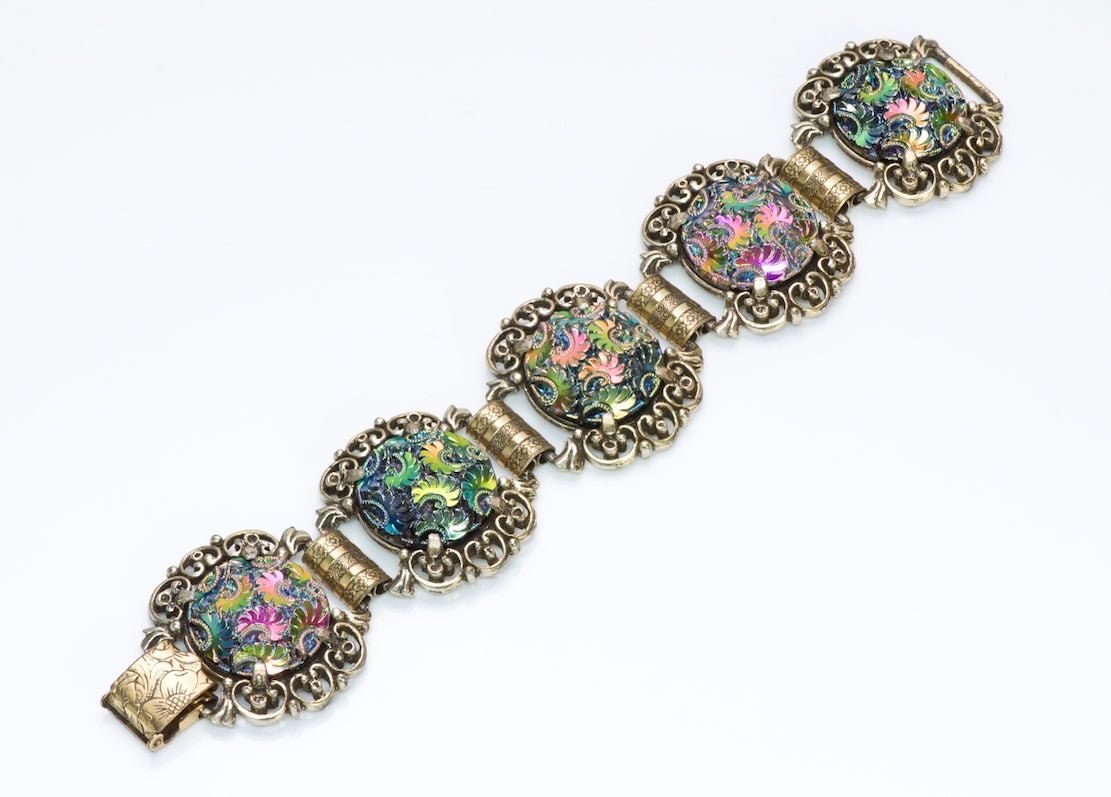 Judy Lee Carved Iridescent Bracelet
