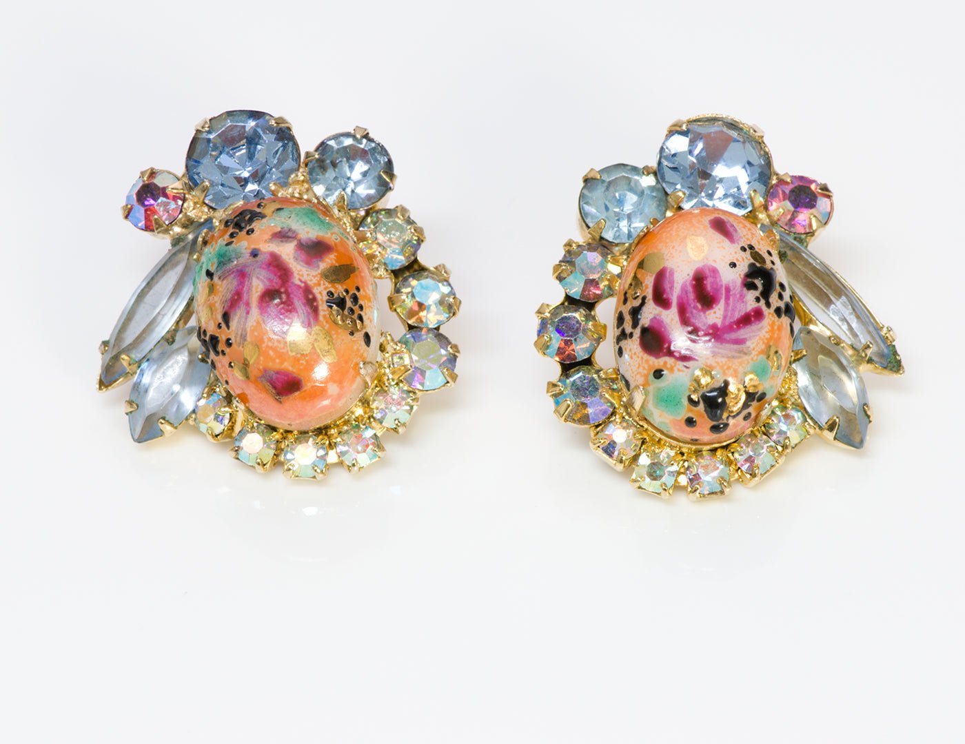 Juliana Multi Color Crystal Easter Egg Bracelet Earrings