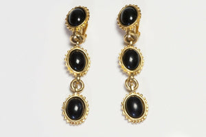 Karl Lagerfeld Paris Black Cabochon Resin Earrings