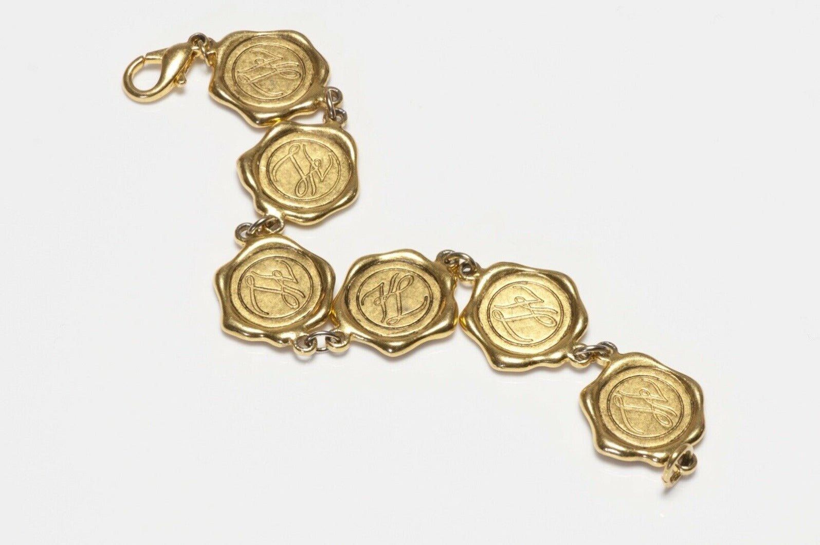 Karl Lagerfeld Paris Gold Plated Coin Medallion Chain Bracelet