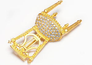 Karl Lagerfeld Paris Gold Plated Louis XIV Crystal Chair Brooch