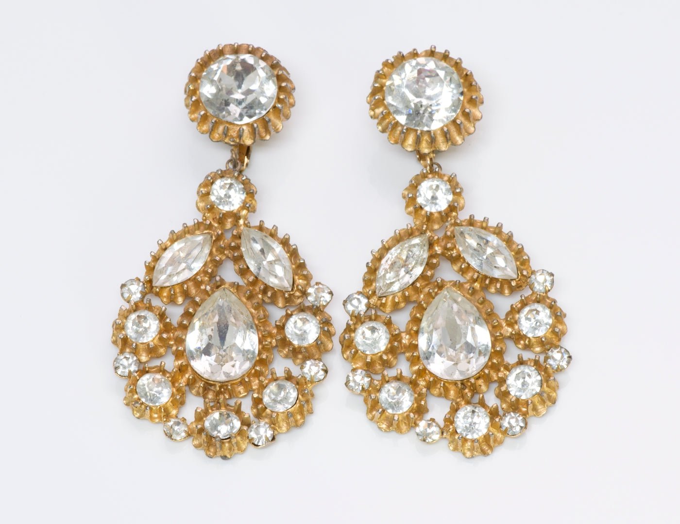 Kenneth Jay Lane Crystal Earrings - DSF Antique Jewelry