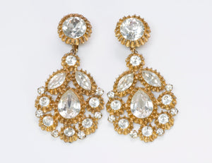 Kenneth Jay Lane 1960 Crystal Earrings