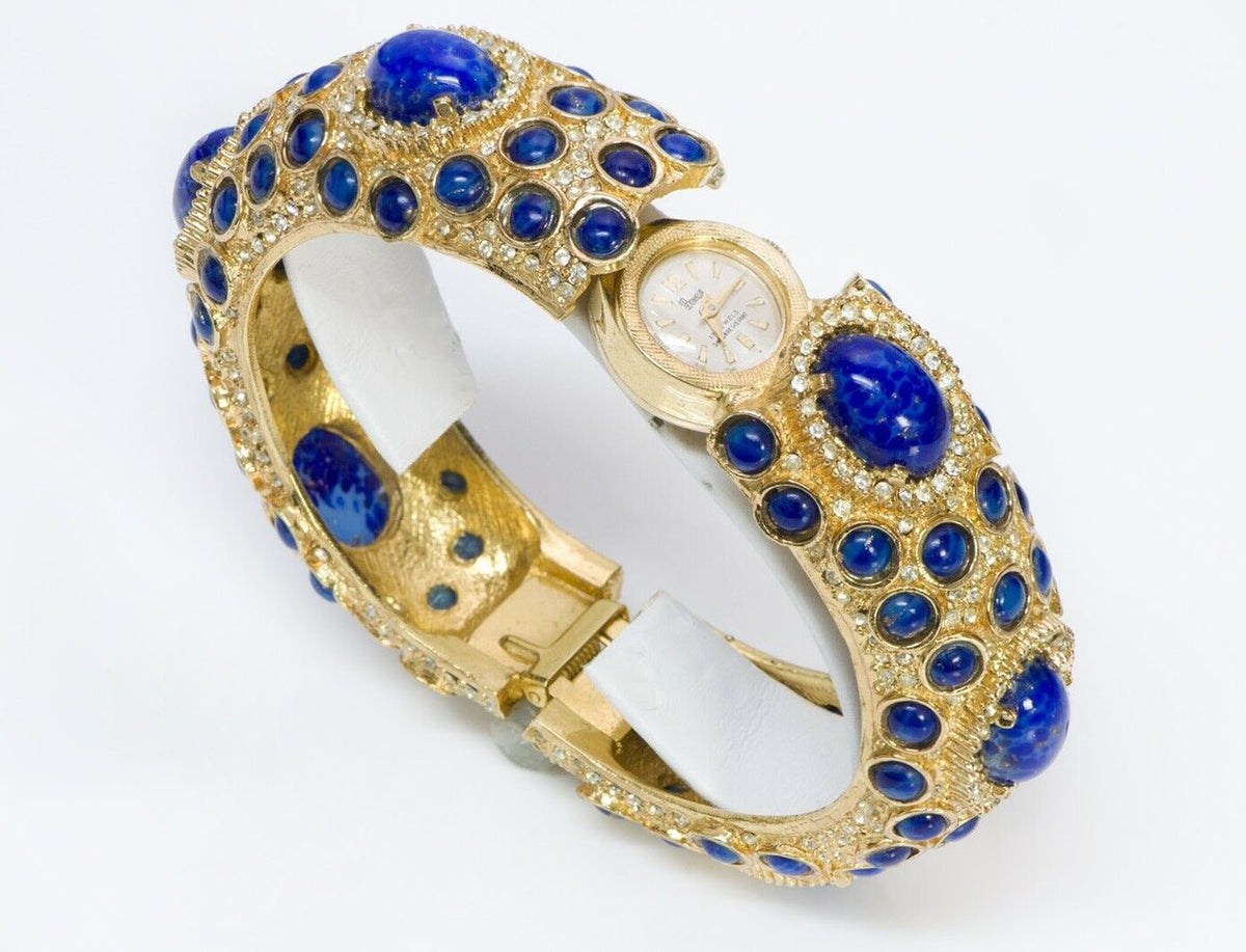 KJL Kenneth Jay Lane Genuine Gemstone Gold Tone Bracelet Watch Vintage Kenneth Jay Lane WATCH products for sale | eBay main image 4