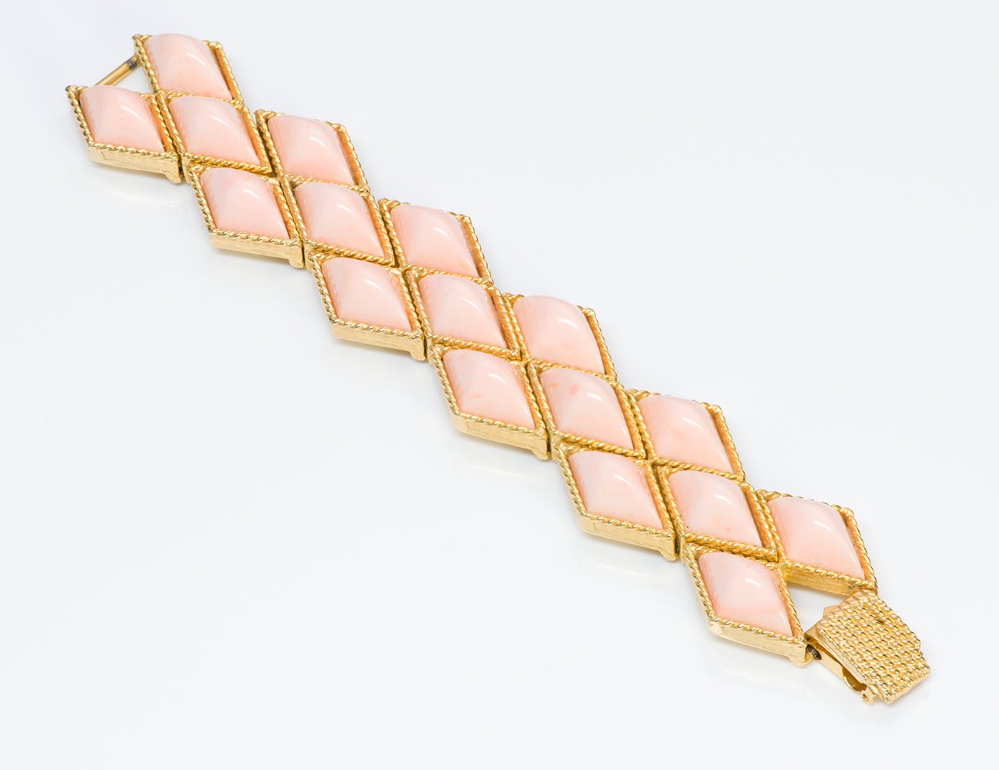 Kenneth Jay Lane KJL Faux Coral Pyramid Bracelet