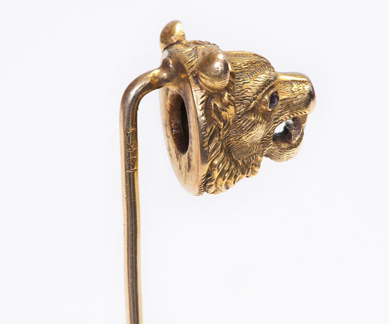 Krementz Gold Bear Diamond Stick Pin