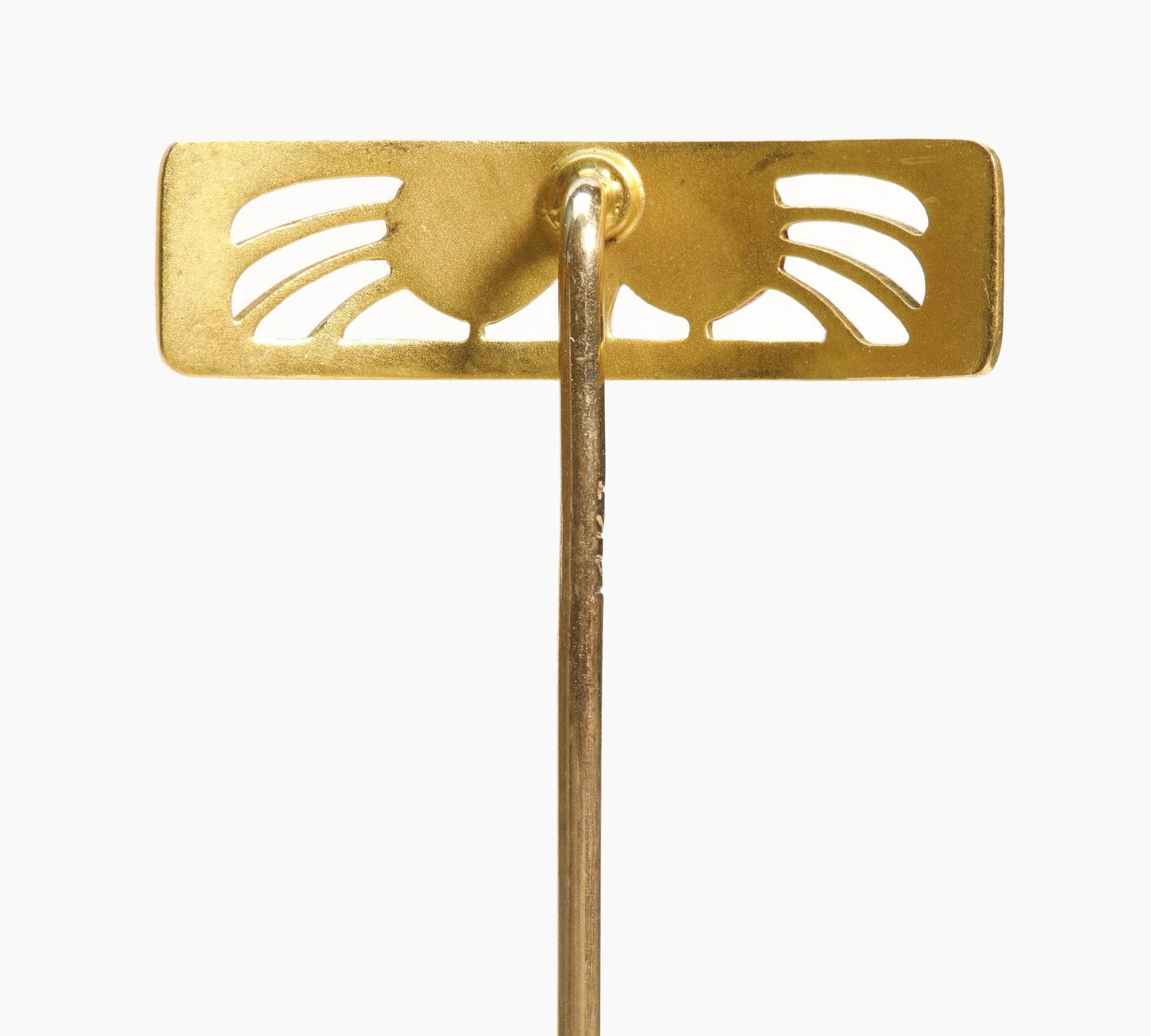 krementz Transitional Gold Sapphire Owl Stick Pin