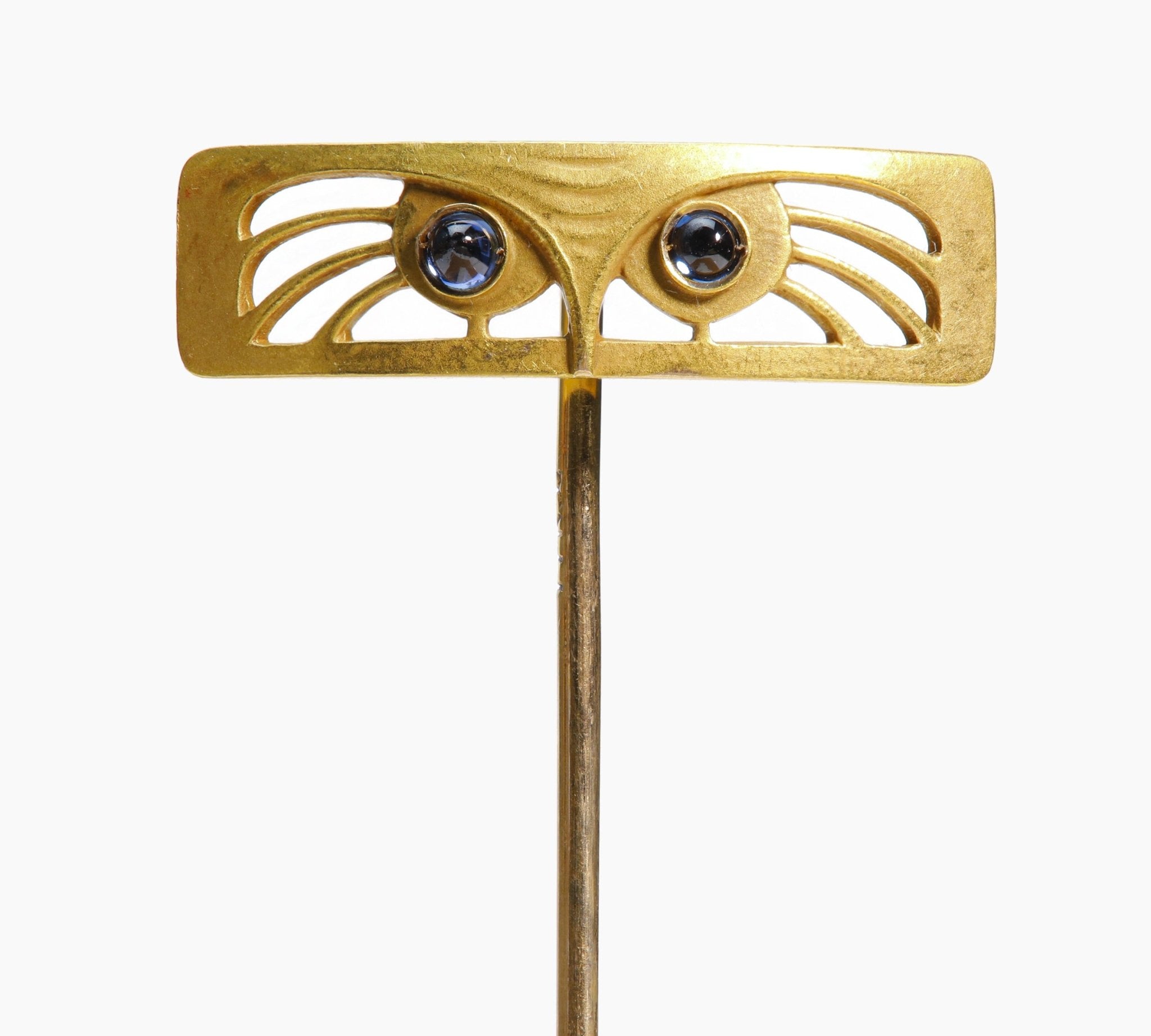 krementz Transitional Gold Sapphire Owl Stick Pin