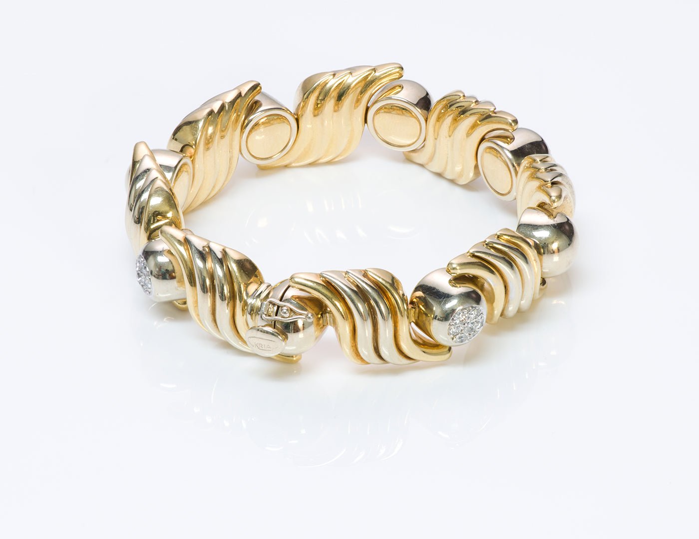 Kria Gioielli 18K Gold Diamond Bracelet