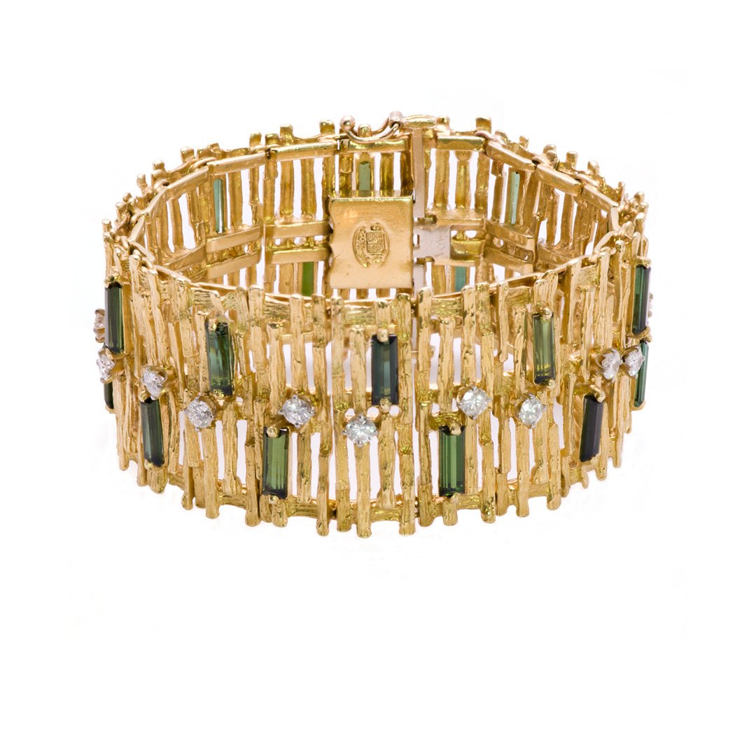 La Triomphe Gold Tourmaline Diamond Bracelet