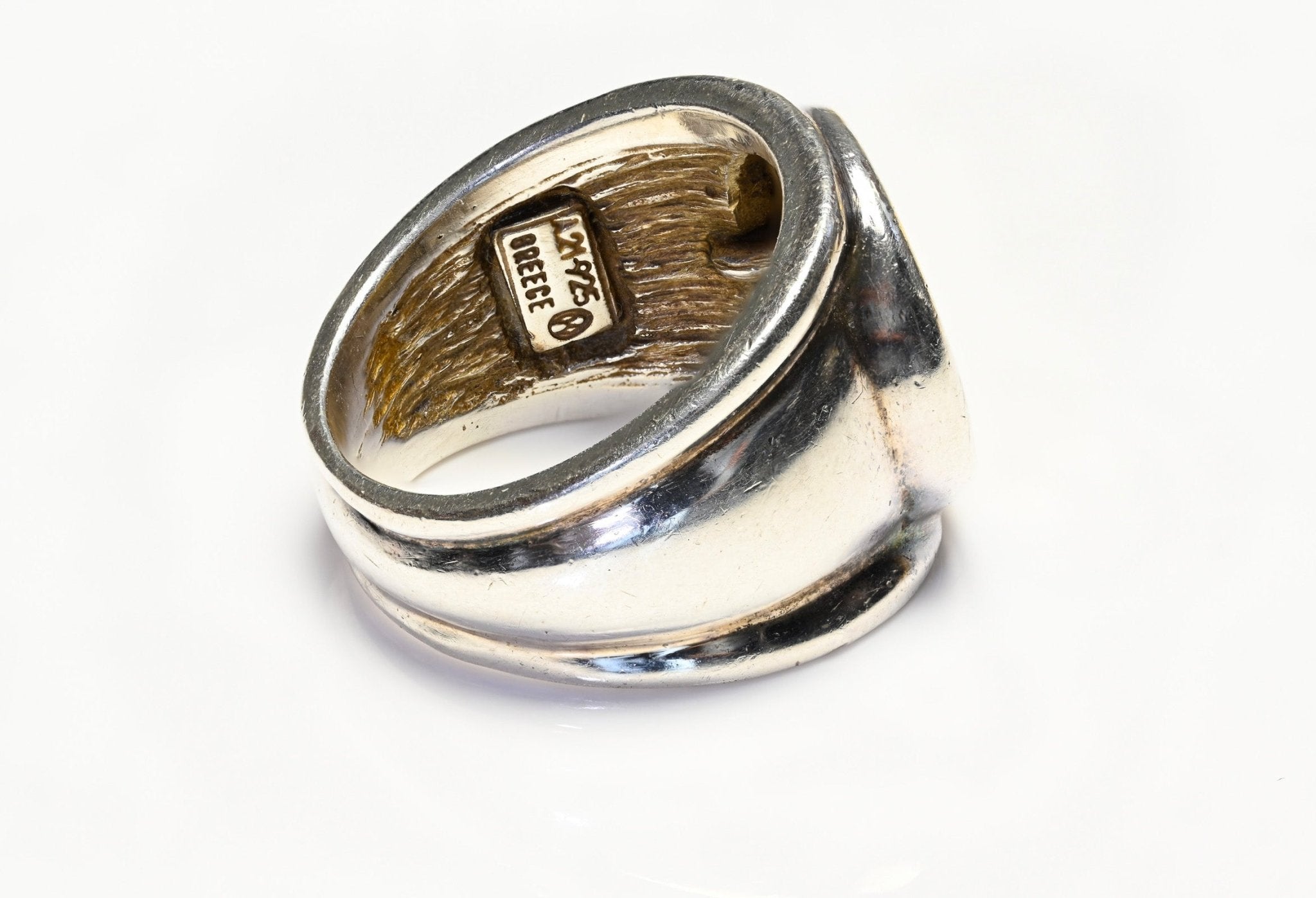 Lalaounis Silver Gold Coin Ring