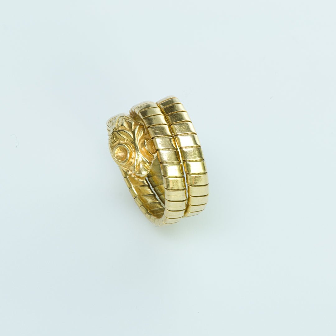 Lalaounis Snake Coil Tubogas 18K Yellow Gold Ring