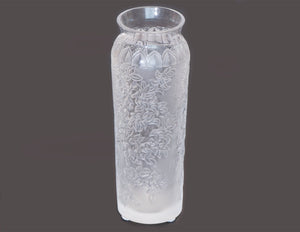 Lalique Bougainvillier Blossom Glass Vase