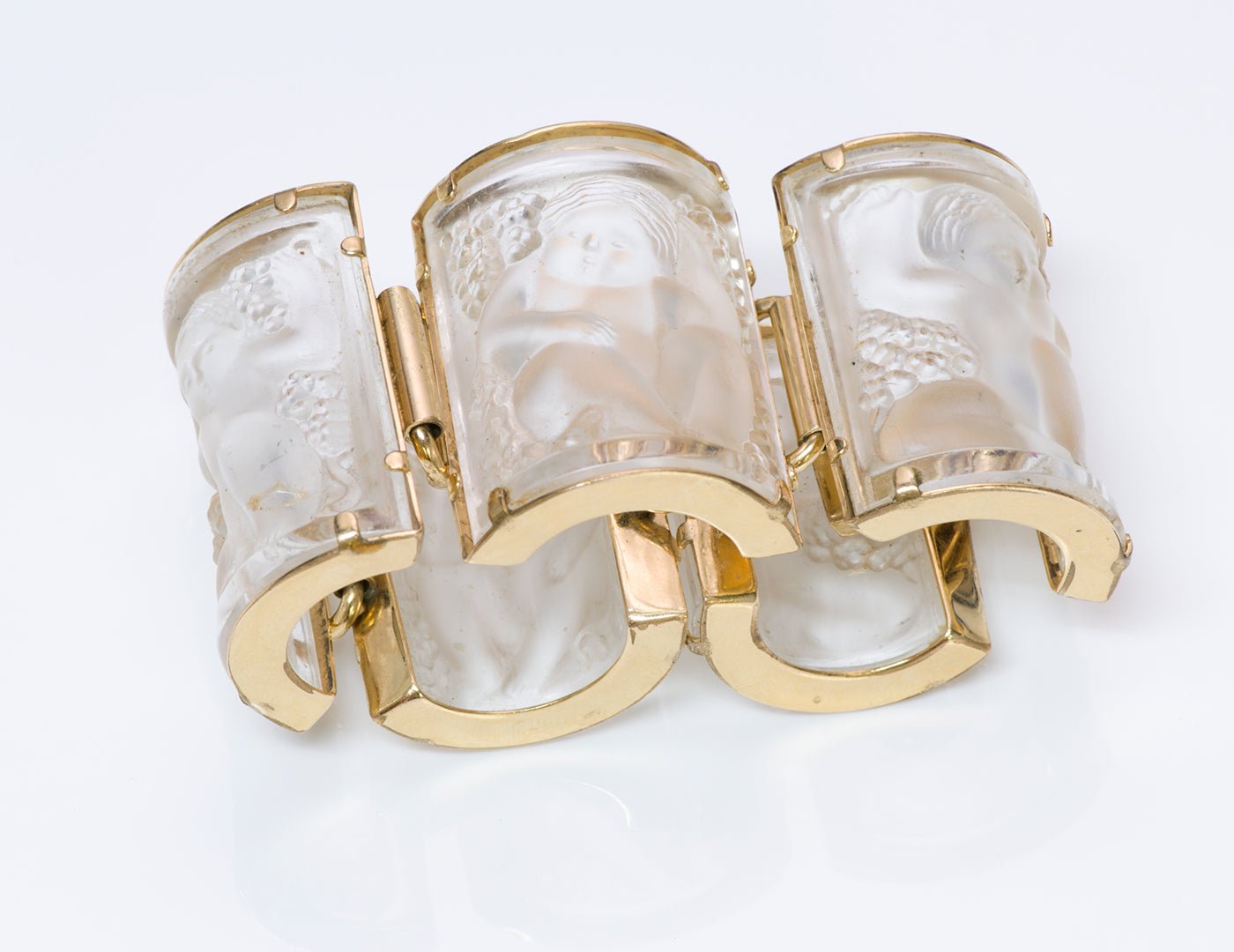 Lalique Enfants Cherub Crystal Bracelet