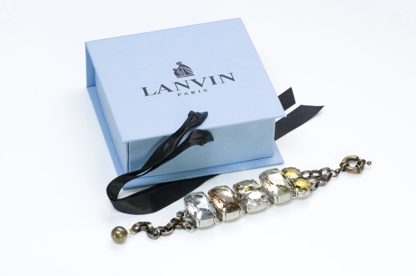 Lanvin Crystal Chain Bracelet