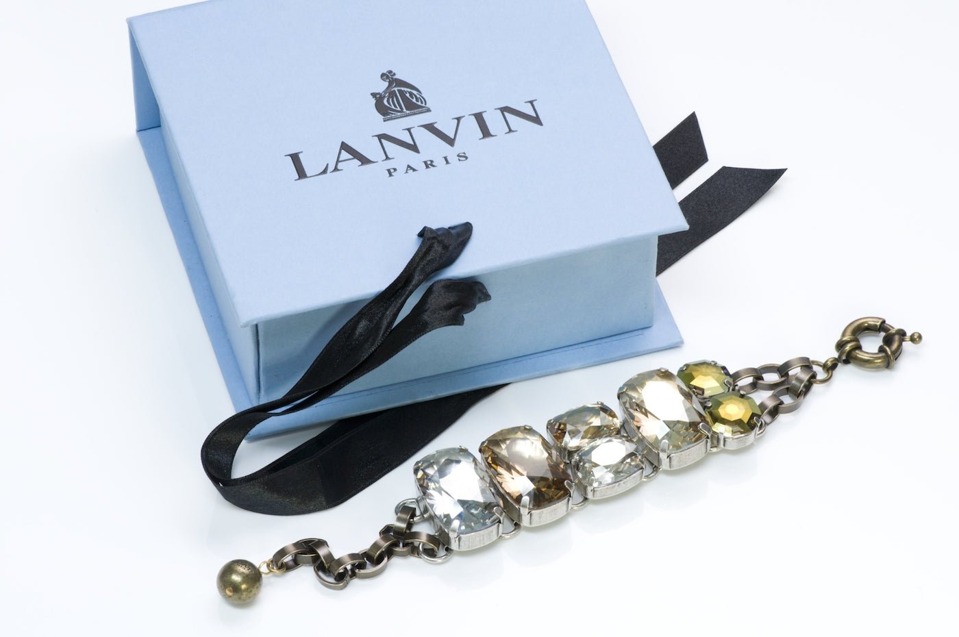 Lanvin Crystal Chain Bracelet