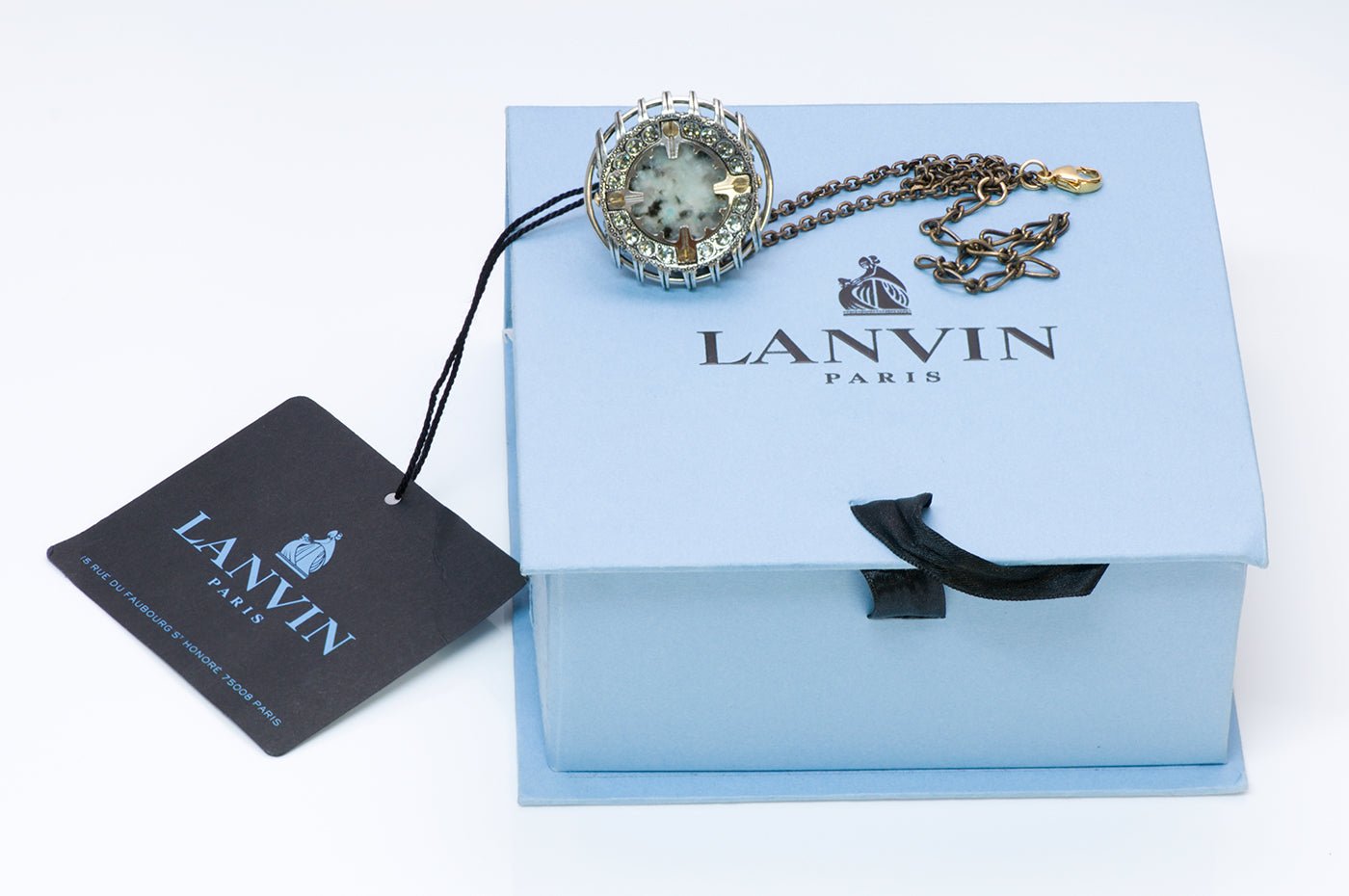 Lanvin Crystal Cocktail Ring Bracelet