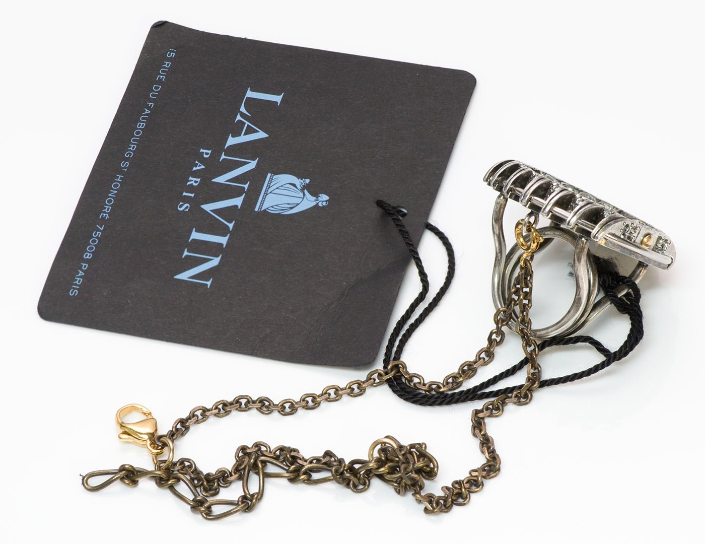 Lanvin Crystal Cocktail Ring Bracelet