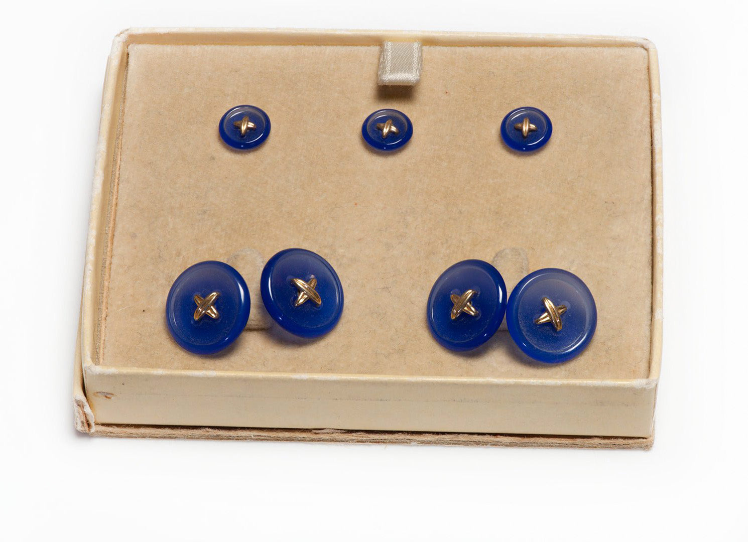 Larter & Sons Gold Button Cufflink and Stud Set
