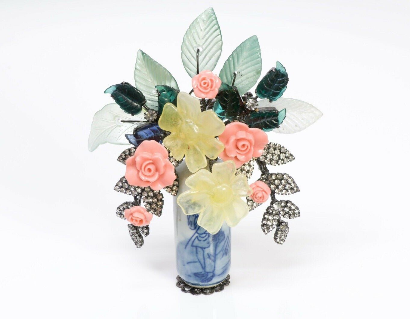 Lawrence VRBA Asian Flower Vase Brooch
