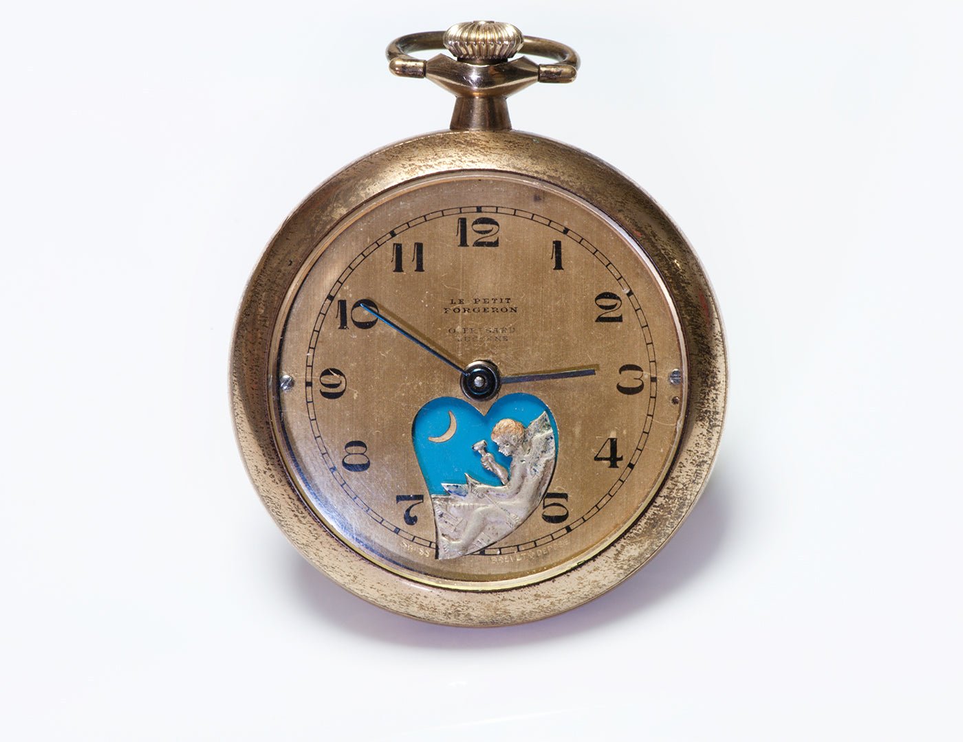 Le Petit Forgeron Antique Mechanical Animated Pocket Watch
