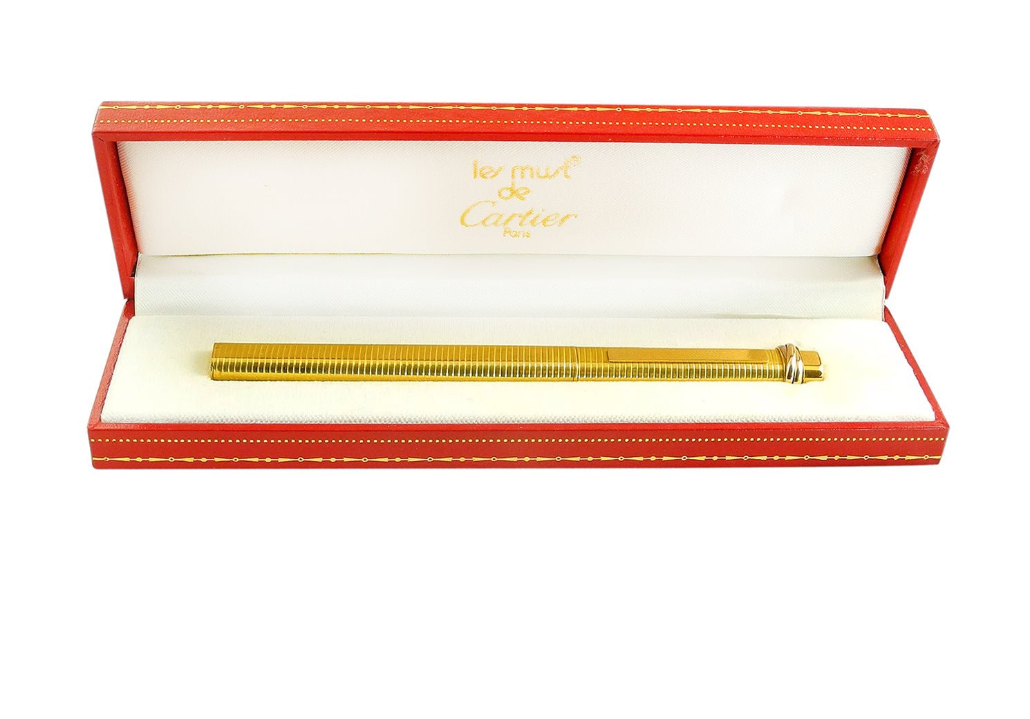 Les Must De Cartier Vendome Trinity Gold Plate Ballpoint Pen