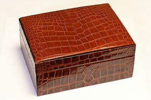 Limited Edition Brown Alligator Cigar Protector Humidor