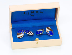 Links of London American Flag Sterling Enamel Cufflinks