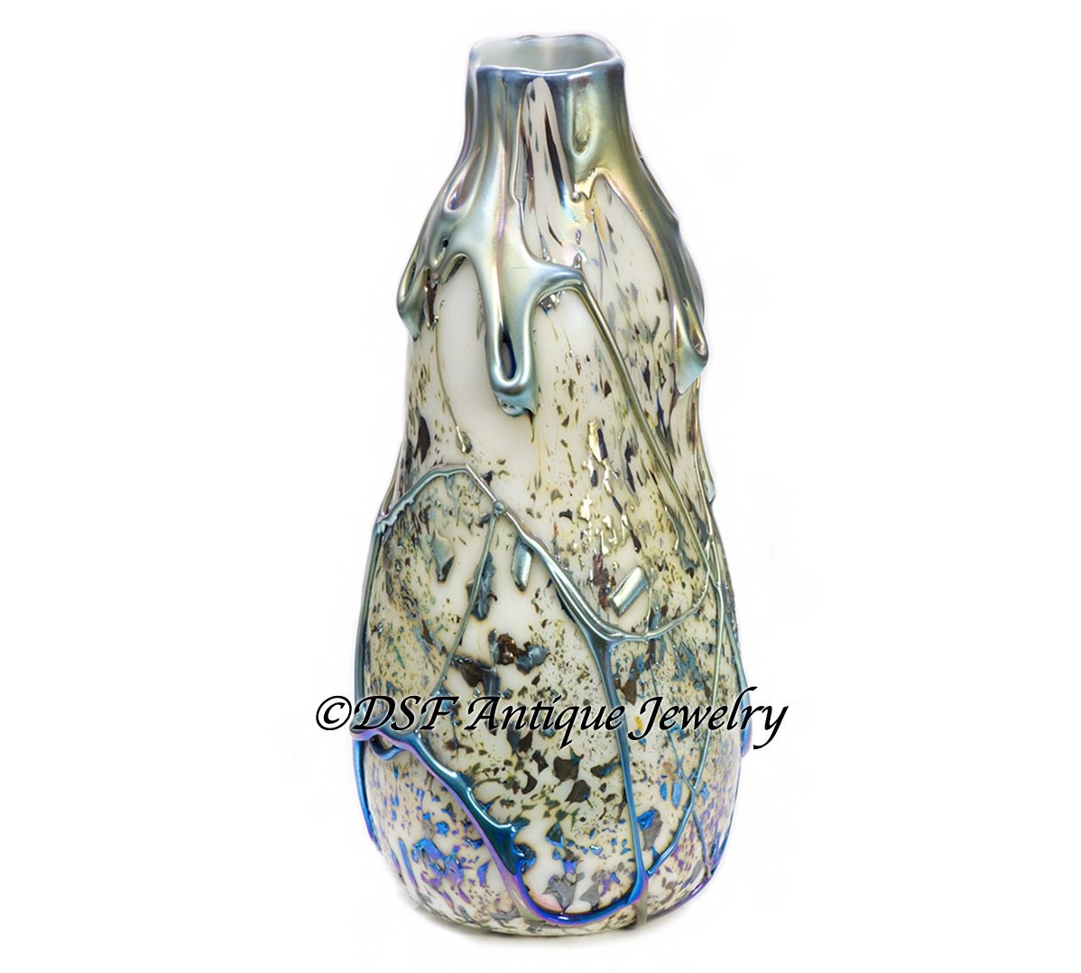 Louis Comfort Tiffany Favrile Lava Glass Vase