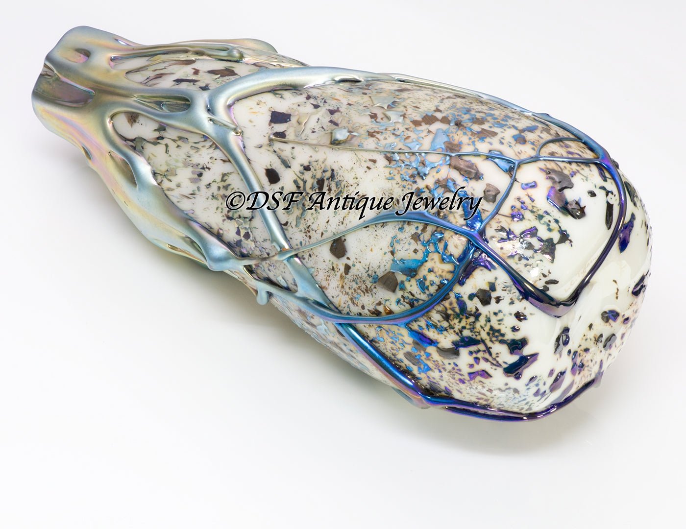 Louis Comfort Tiffany Favrile Lava Glass Vase
