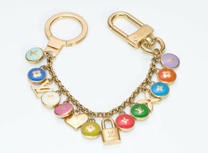 Louis Vuitton LV Multicolor Enamel Logo Pastilles Bag Charm
