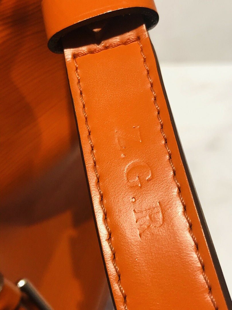 Louis Vuitton Noe Epi Orange Leather Bucket Bag
