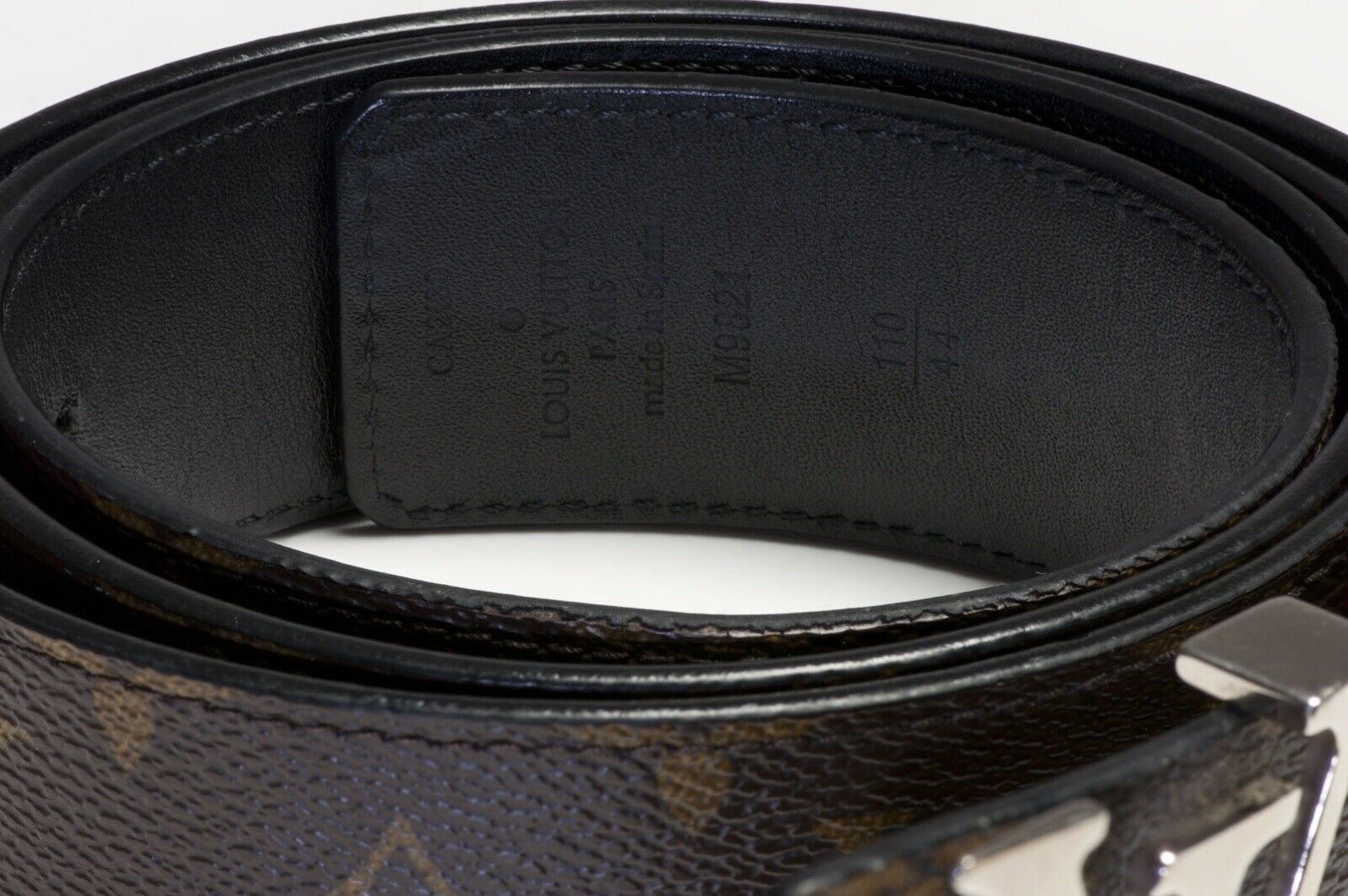 Louis Vuitton Reversible Brown Monogram Black Leather Men’s Belt 40mm