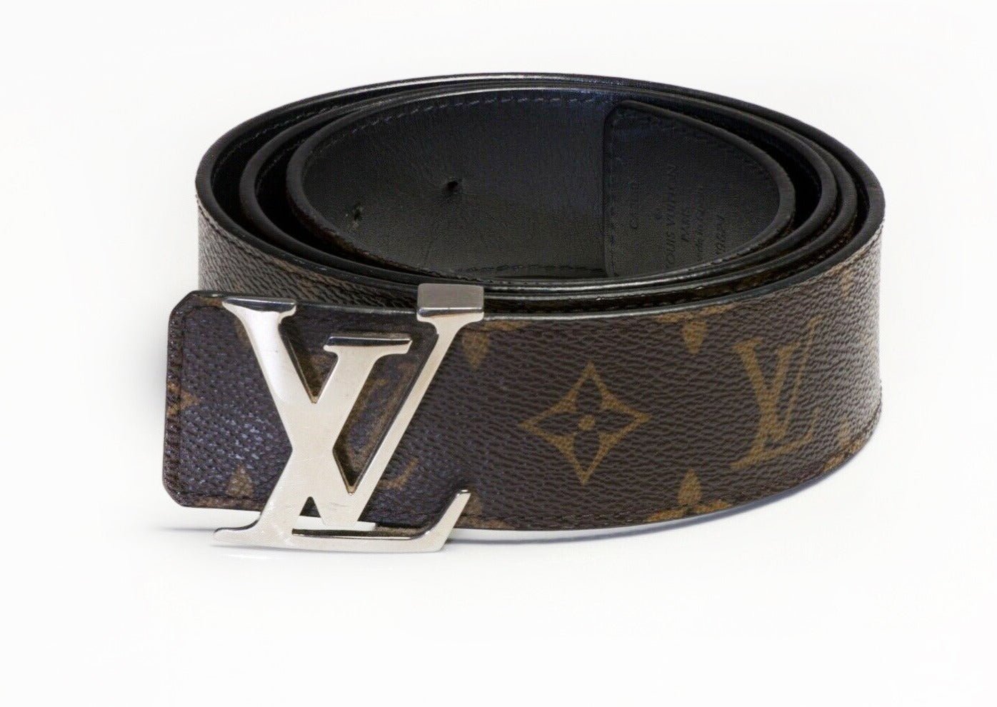 Louis Vuitton Reversible Brown Monogram Black Leather Men’s Belt 40mm
