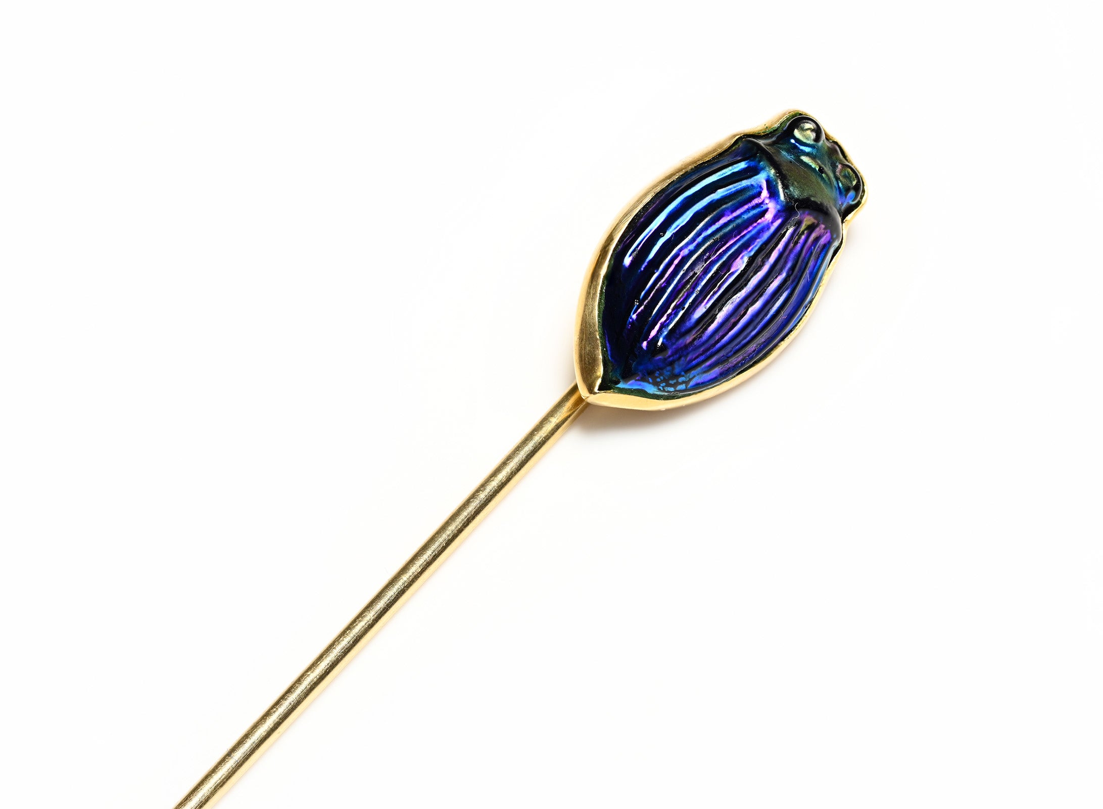 Luis Comfort Tiffany Gold Scarab Stick Pin 