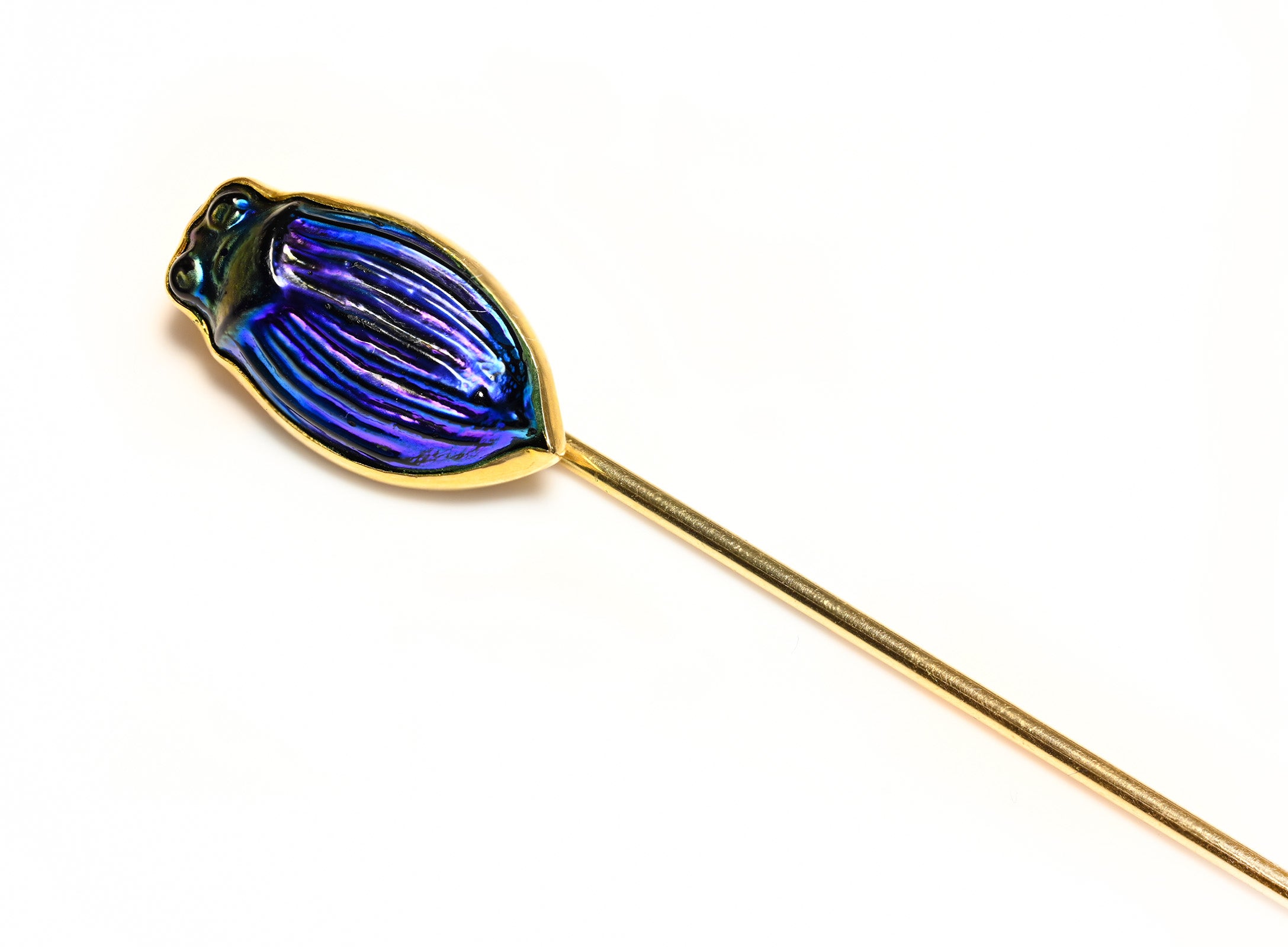 Luis Comfort Tiffany Gold Scarab Stick Pin 